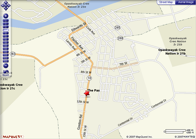 Map of The Pas